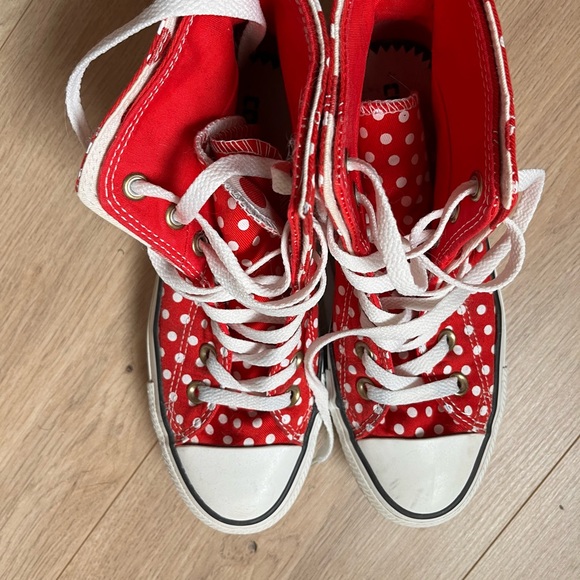 Converse Chuck Taylor Double-Tongue Polka Dot Hi-top Sneakers (Size 6) - Picture 14 of 16